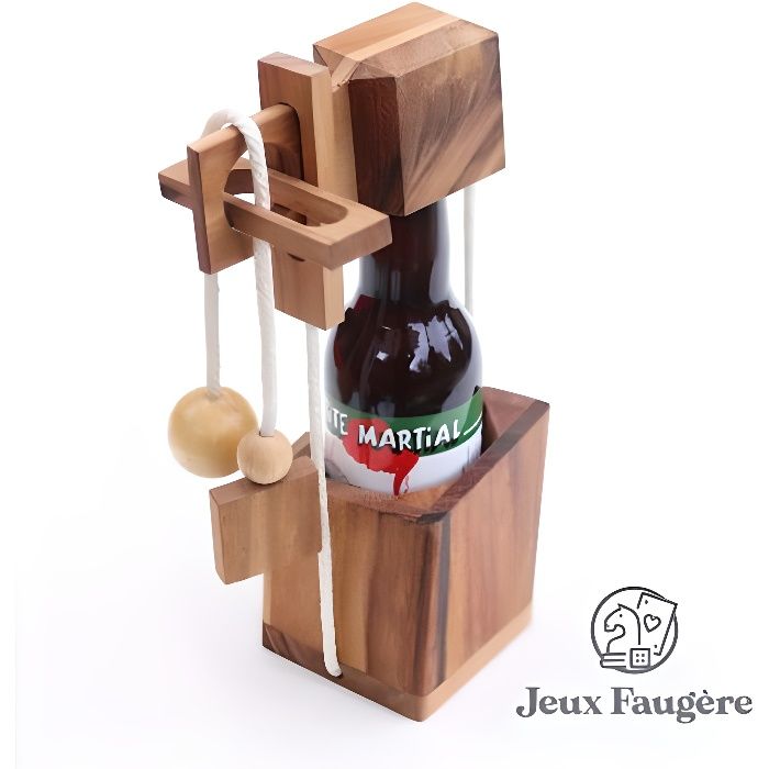 Jouet Casse-tête bouteille de vin en bois