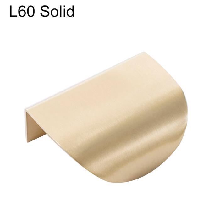 Feuille forme meubles cuisine caba-inet armoire tiroir tirer bouton laiton porte poignée feuill - Modèle: L60 Solid - WMCFXGJA00449
