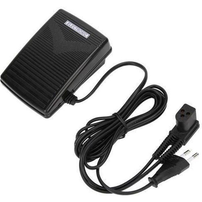 Pédale de commande au pied 220V avec cordon d'alimentation pour machine à coudre Singer 974 (prise UE)