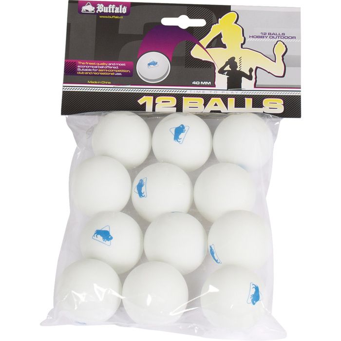 Buffalo set de balles de ping pong extérieures 12 pièces