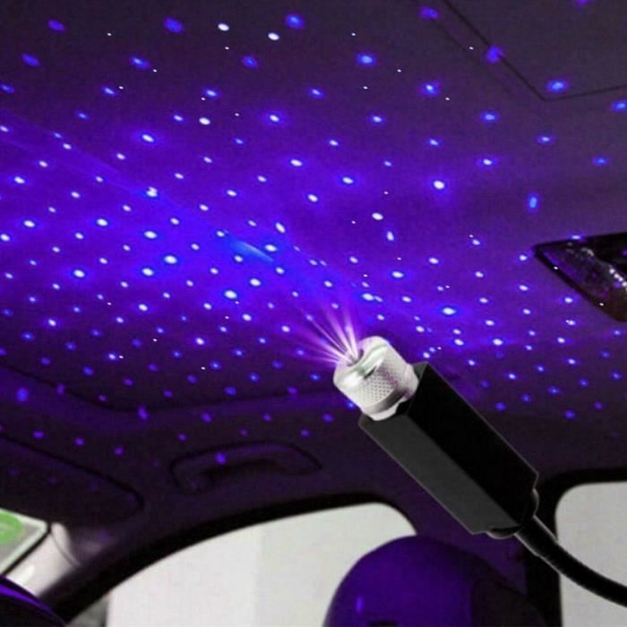 Couleur bleue Projecteur de Lumière dirigé USB pour Intérieur de Voiture, Lampe de Fête, Ciel Étoilé, Plafond