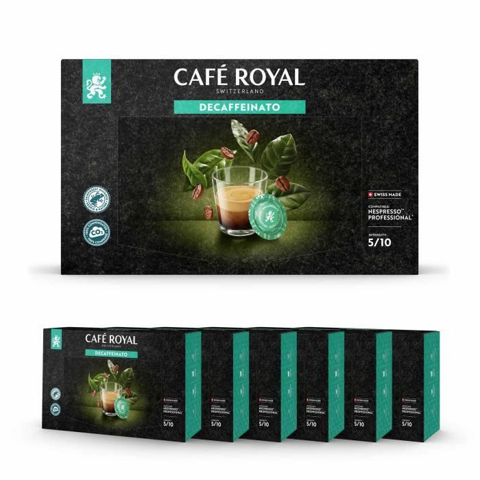 CAFE ROYAL PRO - 300 CAPSULES COMPATIBLES NESPRESSO PRO® - DECAFEINE - 6 Boites de 50 Capsules Compatibles Nespresso Pro®