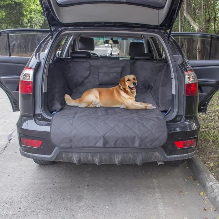 Housse coussin de siège arrière Voiture SUV imperméable pour Transport de animal domestique chien chat 132 * 99 * 43cm Noir