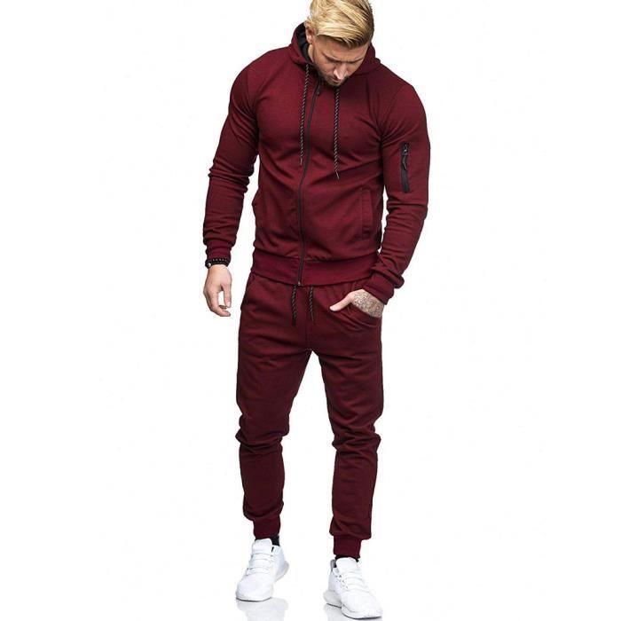 Ensemble de pantalons de survêtement à glissière à glissière pour hommes d'automne pour hommes LZZ80827639WRM_Youn