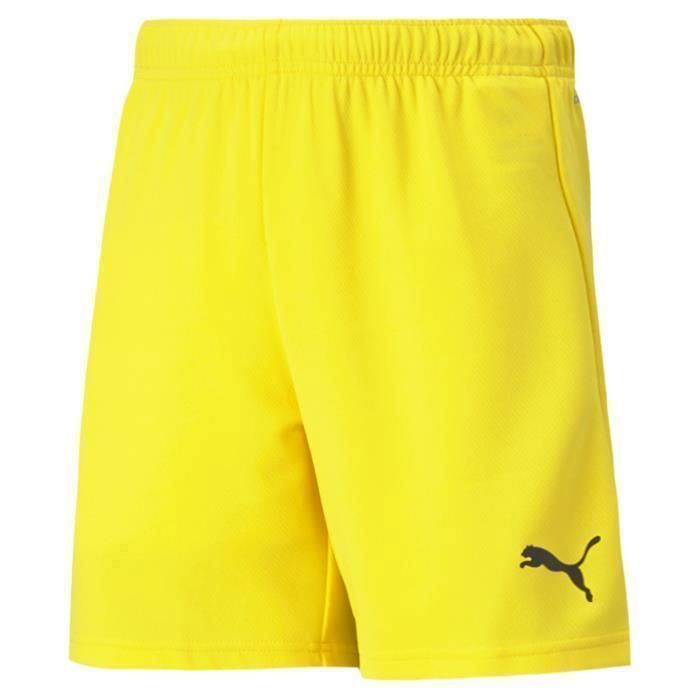 Short enfant Puma Team Rise - jaune or/noir - 10 ans