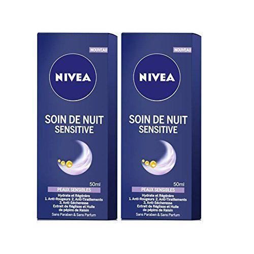 NIVEA VISAGE Sensitive Soin de Nuit 50 ml - Lot de 2 - 4005808930487