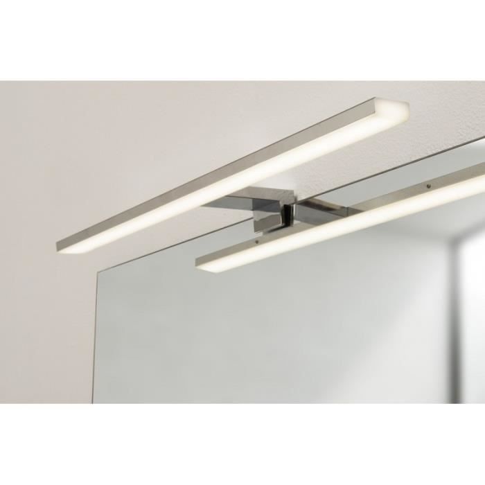 Pradel - Spot de salle de bains avec éclairage LED - Chrome - 5,2 cm x 50 cm (HxL)
