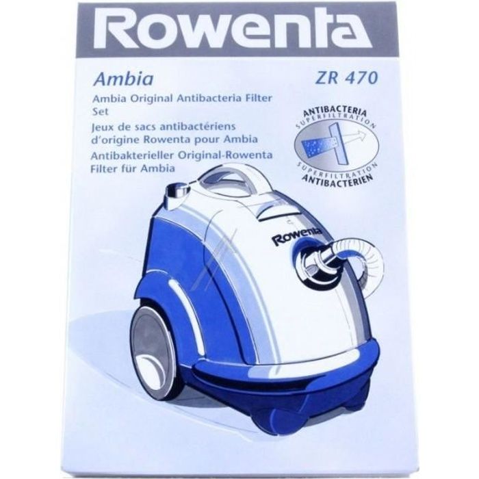 SACHET DE SACS AMBIA ROWENTA (x6) POUR ASPIRATEUR ROWENTA