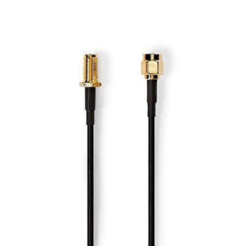 Nedis CSGP02010BK20 Câble d'antenne - SMA Mâle - SMA Femelle - 2,0 m - Noir