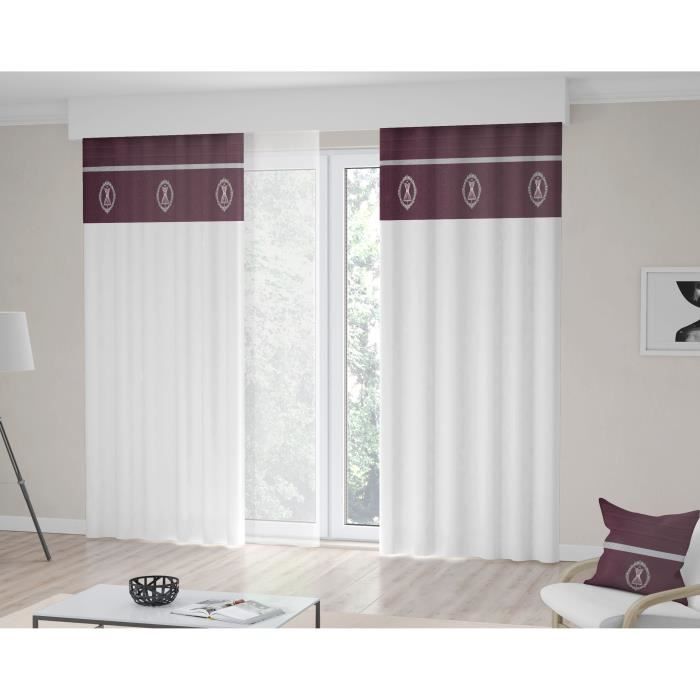 SOLEIL D'OCRE Voilage à œillets Boudoir - 135x250 cm - Violet