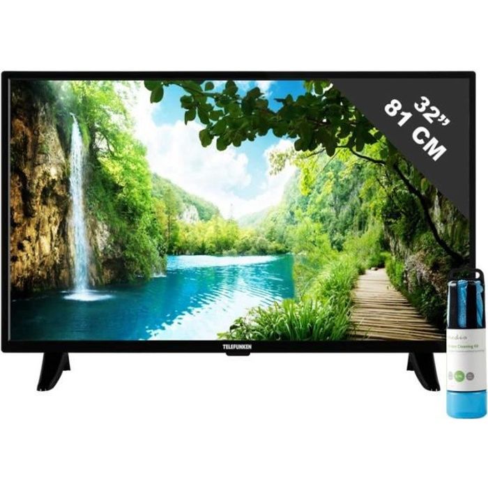 TELEFUNKEN TV LED 32- 81cm Téléviseur HD Port USB Dolby Digital Noir