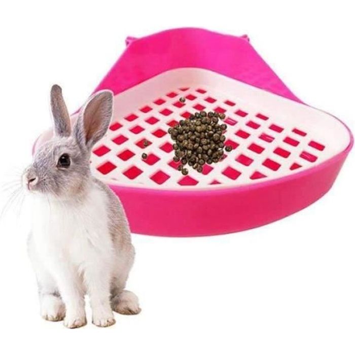 WS01183-Toilette Lapin Bac À Litière, Petit Animal Coin Toilette Pot, Animal de Compagnie Litière Coin Des Plateaux pour Lapin,(