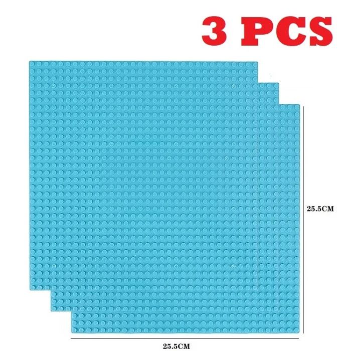 Lot De 8 Plaques De Base Pour Briques De Construction - 25,5 X 25,5 Cm, 4 Couleurs - Compatible Avec Les Grandes Marques De Jouets De Construction