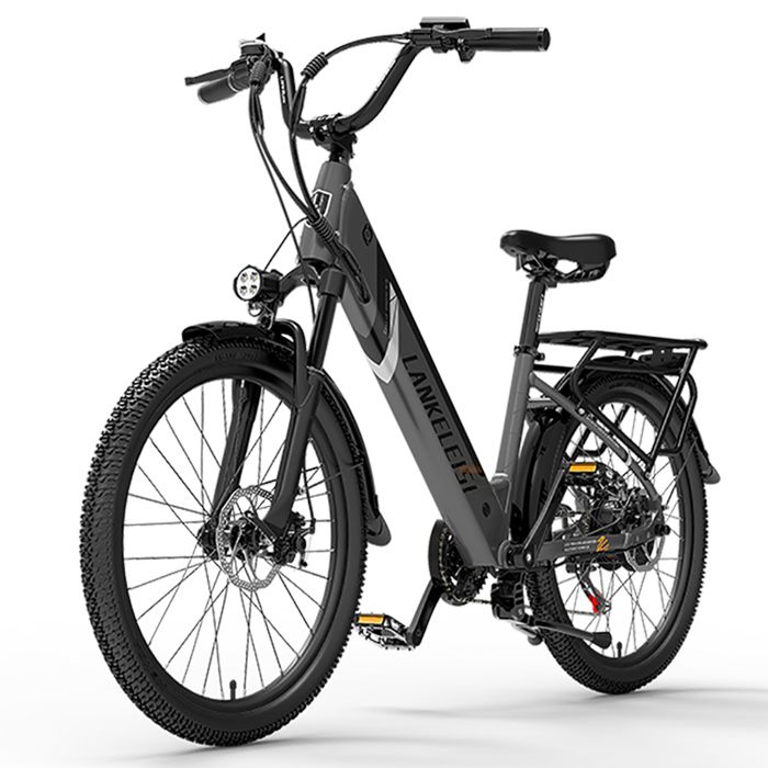 LANKELEISI ES500 PRO Vélo assistance électrique - cadre 15 pouces - roue en aluminium 24 - 48V 14.5AH - 32KM/H - gris - 500 W