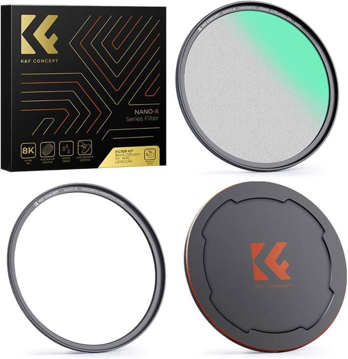 Filtre K&F Concept Black Pro Mist 1/4 67mm – Effet Film Vintage – Occasion