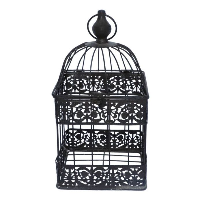 Meilleurs prix pour Cage à oiseaux carrée marron 40 x 17 x 41 cm