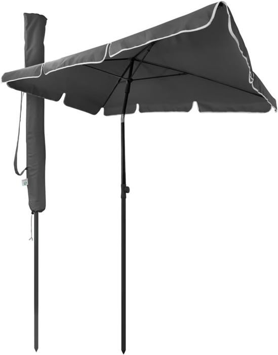 Parasol Inclinable Rectangulaire 200x125cm Hauteur 2m35 Toile Polyester ...
