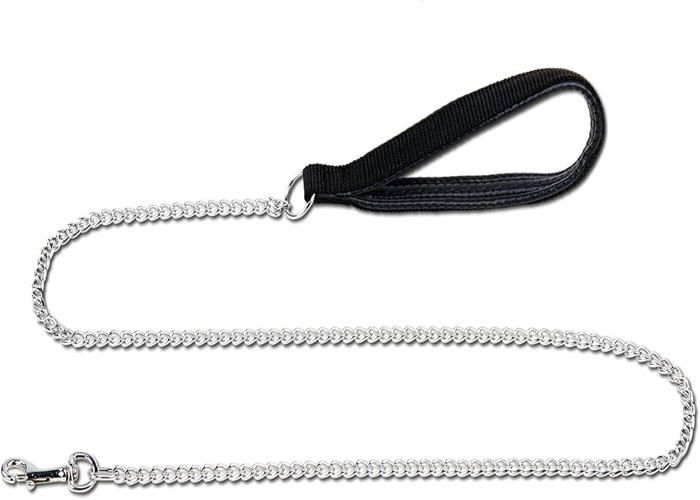 Meilleurs prix pour Laisse pour chien en métal massif 120 cm avec poignée rembourrée Laisse classique avec poignée en nylon confortable pour la