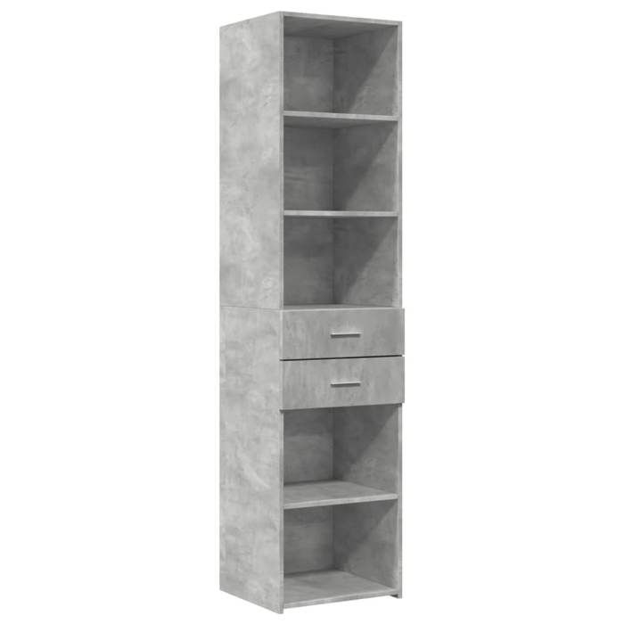 Buffet haut - UU - Gris béton - 45x425x185 cm - bois dingénierie C3297