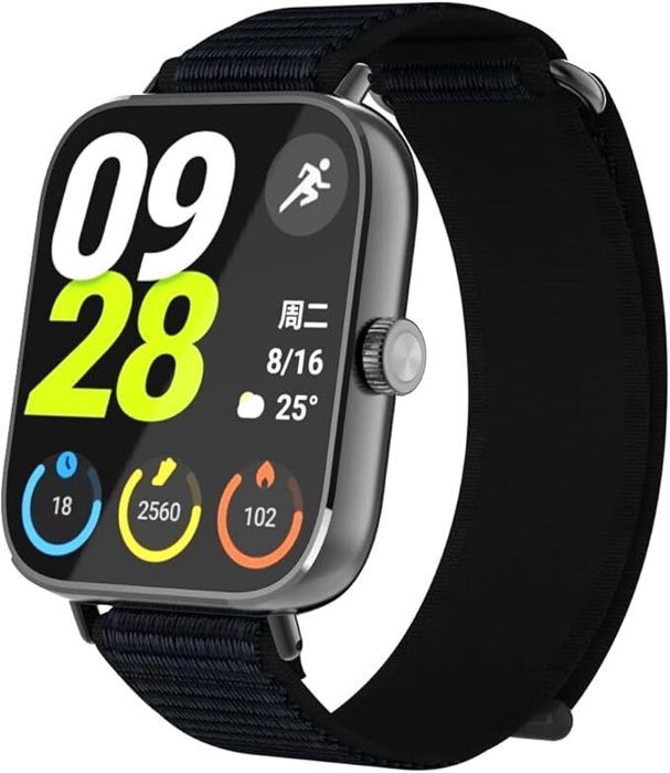 Bracelet Compatible pour Xiaomi Redmi Watch 4/Xiaomi Redmi Watch 5 Nylon Bracelet Remplacement Bande pour Mi Band 8 Pro - Noir