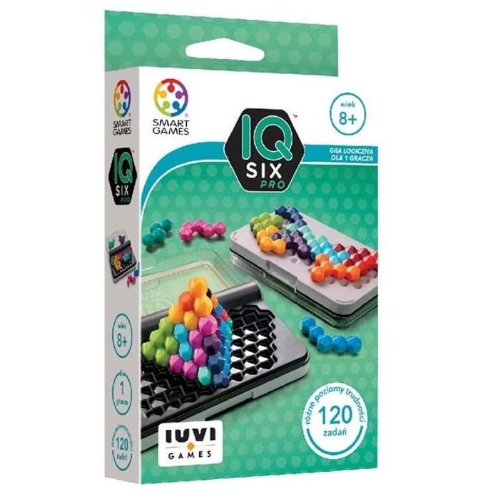 Jeu de logique - SMART GAMES - IQ Six Pro - Plateau hexagonal - 120 défis 2D/3D - Puzzle 3D
