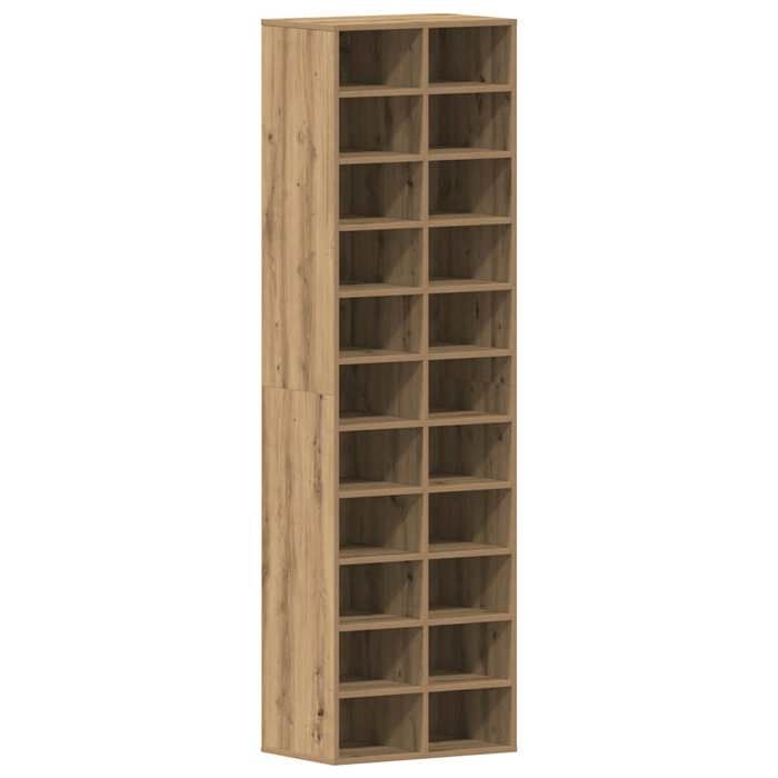 Bonne qualité - Meuble à chaussures - BONNIE - Commode à chaussures chêne artisanal 54x34x183cm bois ingénierie - Meuble dentrée