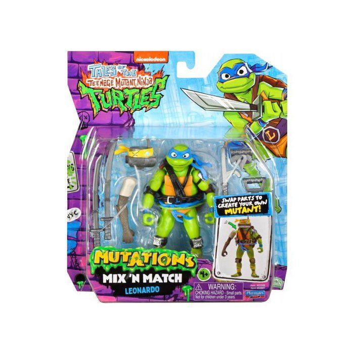 Coffret Tortues Ninja : Leonardo + Accessoires - Figurine 12 Cm