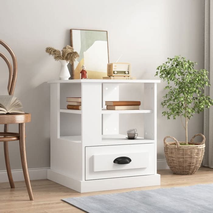 (Blanc)Table basseVIDAXLArmoire dappoint de salon blanc 50x50x60cm bois d’ingénierie Mgnifique517844