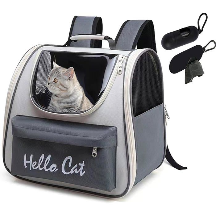 Comparer les prix de Sac Dos Transport pour Chat/Chien - Respirant - 2 Sacs à Détritus - Pour Voyage Multicolore CAISSE DE TRANSPORT