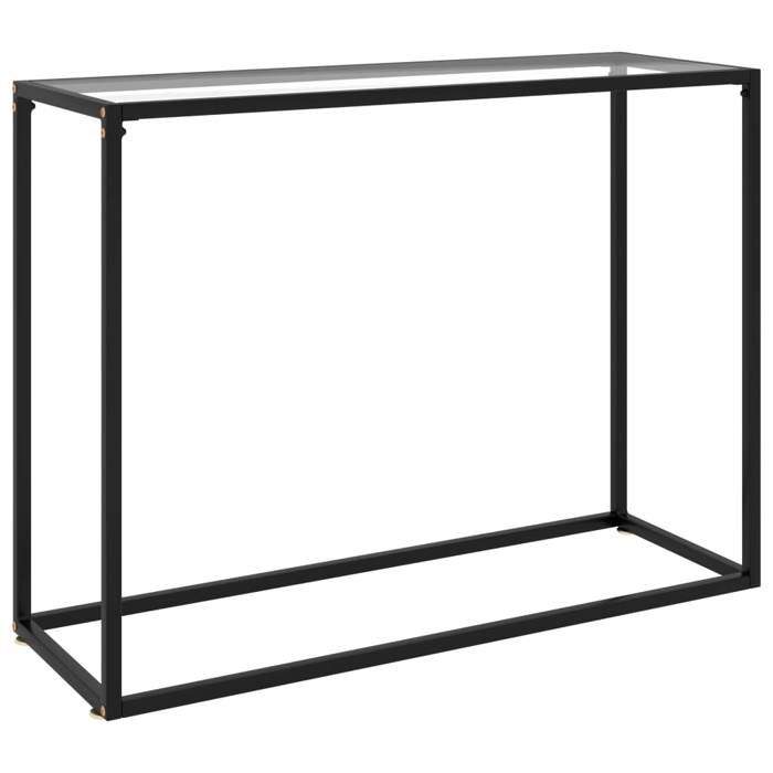 Table console - vidaXL - Transparent - Verre trempé - 100x35x75 cm