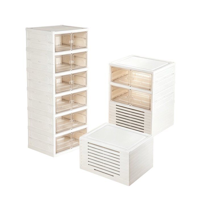 Meuble à chaussures - SEVENCOMFORT - Sevencomfort - pliable sans assemblage - 6 étagères (12 p.) - porte magnétique