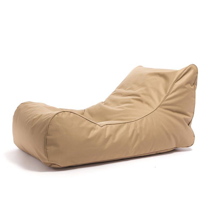Master Polyester Canapé Pouf Outdoor Pouf Fauteuil Relax Salon 115x65x60cm Beige - Ecopuf