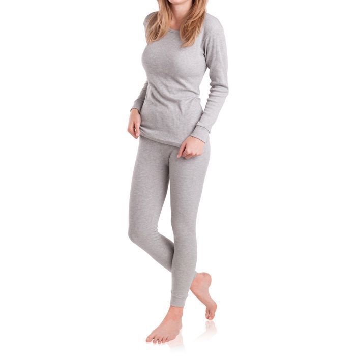 Sous Vetement Thermique Femme Confortable Hiver Haut Manches Longues