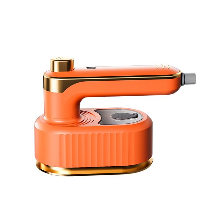 Fer à Repasser Portatif - KZQ - Mini Appareil de Voyage - Chauffe Rapide 20s - Pliable - Orange - Kzq