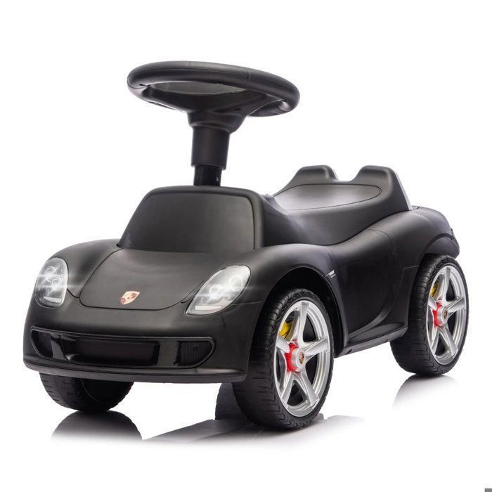 PORSCHE Carrera GT Voiture Porteur 2-en-1 - Noir - 1 à 3 ans - Licence Officielle - Barre de Poussée - Phares LED