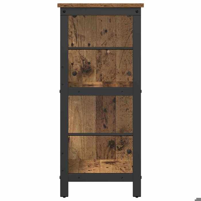 Bibliothèque SOLOMOON CHIC Étagère à livres - Pour salon - Bois Ancien 102x32x725 cm Bois dingénierie BB640