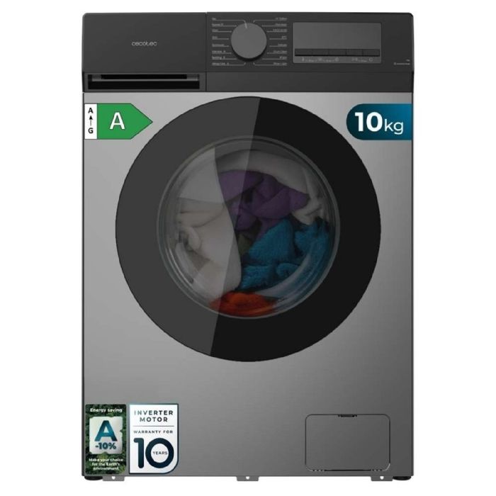 Cecotec Lave-linge à chargement frontal 10 kg Bolero DressCode 10450 Inverter Steel 1400 tr/min 16 programmes classe A -10 % - Cecotec