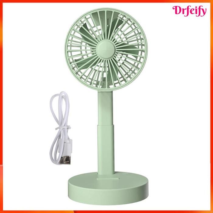 Ventilateur pliable - AKOZON - pliable télescopique - 3 vitesses - Batterie 500 mAh - Vert - Akozon
