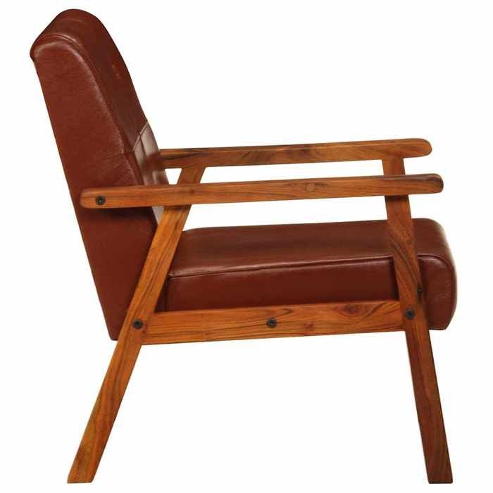 Best2026@Fauteuil Relax SHIELDPRO® - Siège maximal: 110 kg - 1 PC - marron cuir véritable2285
