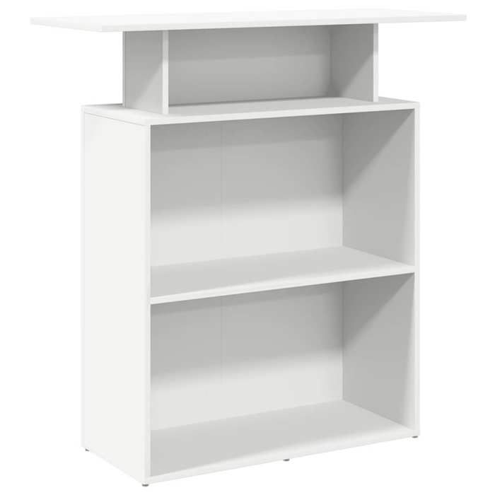 En PromotionBureau détude/bureau de travail - Blanc Contemporain Bureau de réception Blanc 100x40x104cm - Bois dingénierie 11523