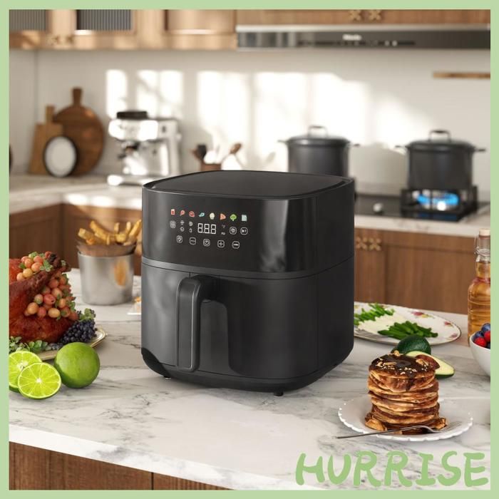 Cocosity Friteuse À Air 8 L Air Fryer 1700 W 8 Programmes Écran Tactile Led Température Réglable Et Minuterie Noir - Cocosity