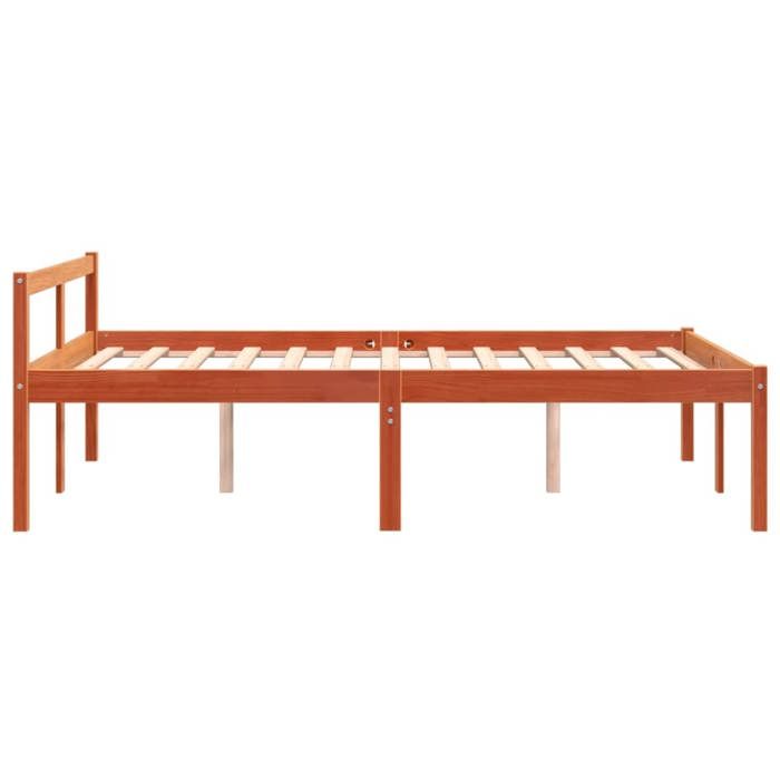 Remise 2026®Lit surélevé double - Lit pour personne âgée - sans matelas - 140x200cm - bois pin massif 985 2264642