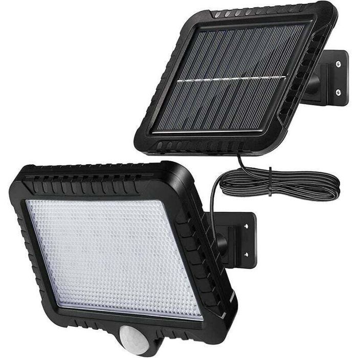 Lampe solaire extérieure - DEMA - Détecteur de mouvement - Étanche IP65 - Câble de 5 m - Angle déclairage 120°