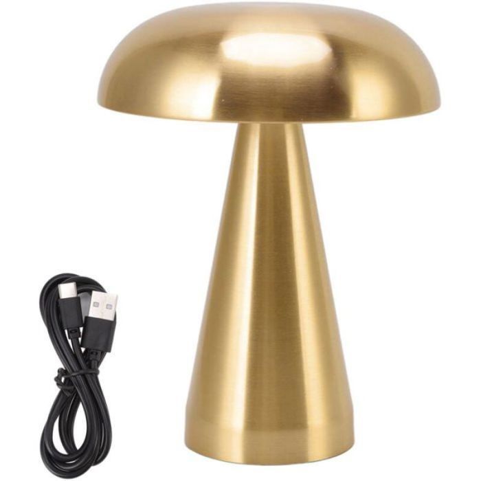 Lampe de bureau champignon style simple et moderne 3 couleurs réglables rechargeable lampe de bureau tactile innovant VoltPulse