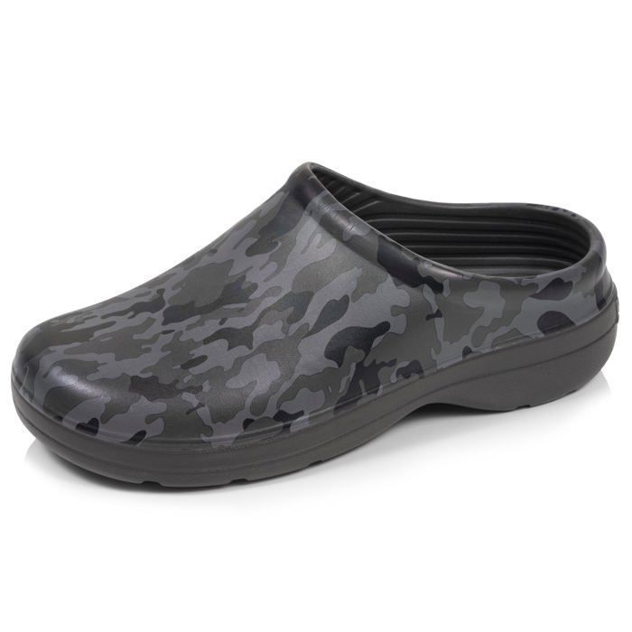 Isotoner Sabots camouflage/gris homme
