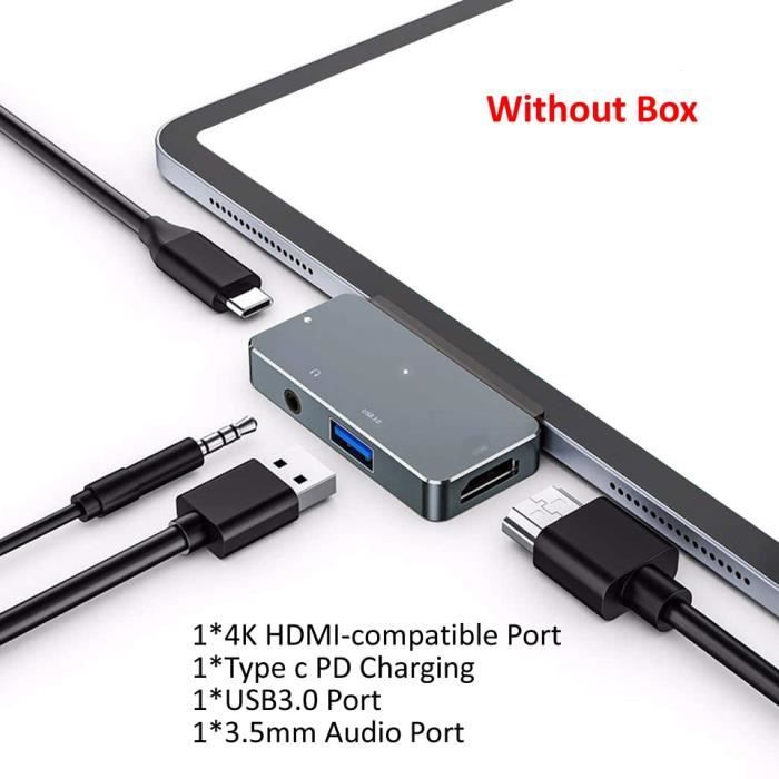 Adaptateur Audio USB Type-C vers USB-C PD + Jack 3.5 mm