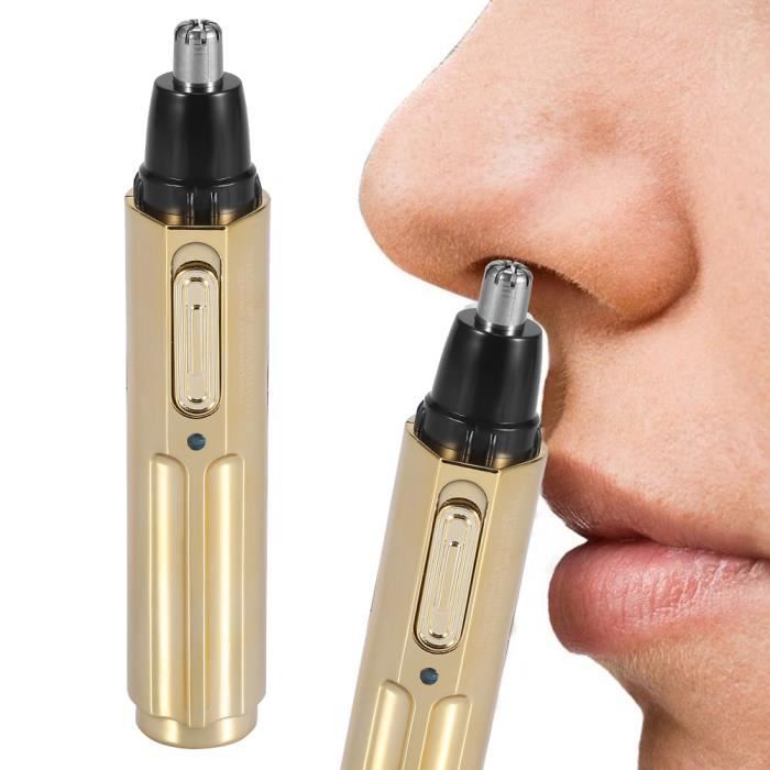 Tondeuse Rasoir à Nez Électrique - Marque - Modèle - Acier Inoxydable - Lavable - Coupe Rapide et Sans Douleur