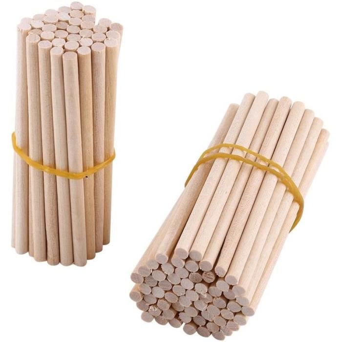 50 Bâtons De Bois Naturel Avec écorce - Rondins Décoratifs 10 Cm Pour Artisanat DIY - 6