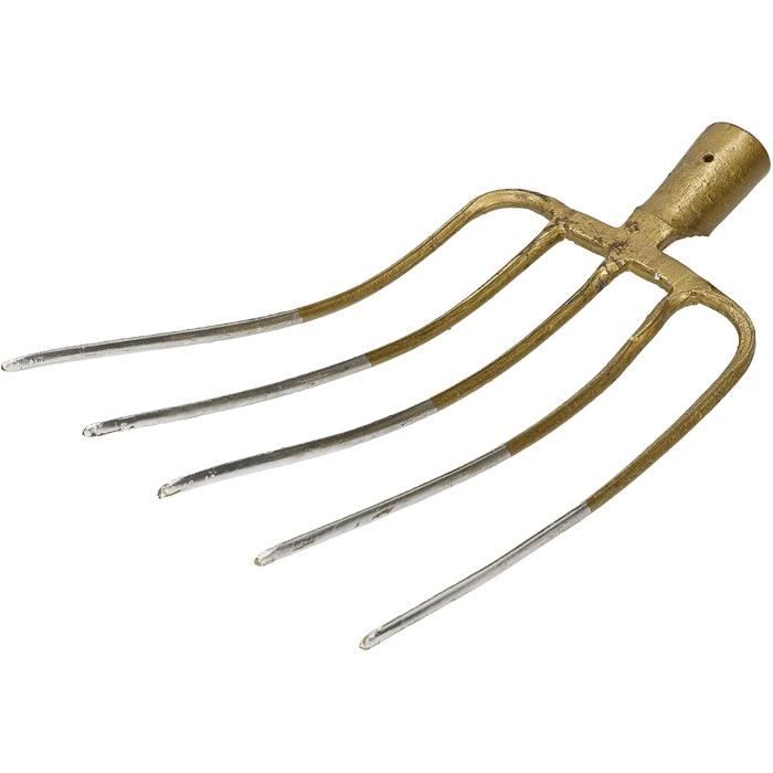 KADAX Fourche à Fumier Et Jardin - 135 Cm - Manche Long Avec Poignée En D - Acier Renforcé - 1,8 Kg