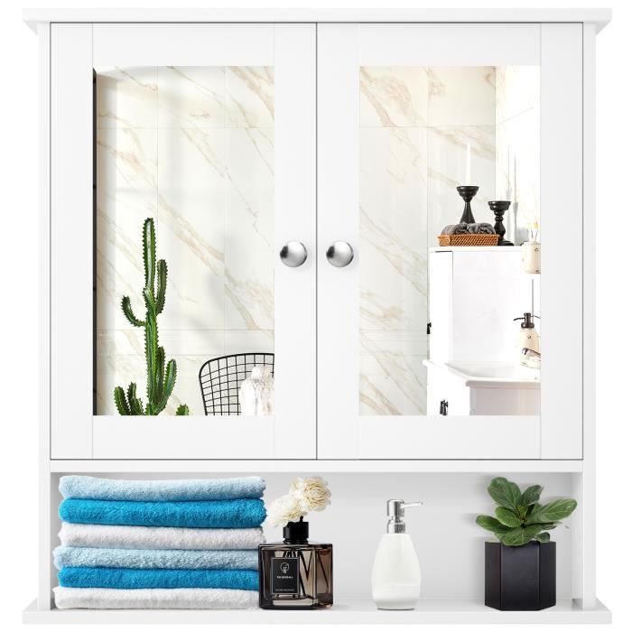 TANGKULAEU Armoire de Salle de Bains avec Miroir, Armoire Murale